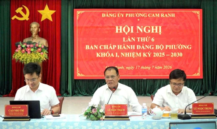 Hội nghị Ban Chấp hành Đảng bộ phường Cam Ranh lần thứ 6