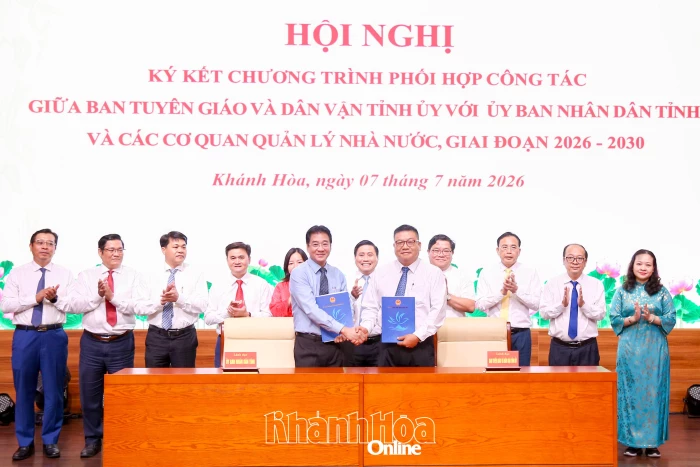 Ban Tuyên giáo và Dân vận Tỉnh ủy ký kết chương trình phối hợp công tác với UBND tỉnh và 9 sở quản lý chuyên ngành