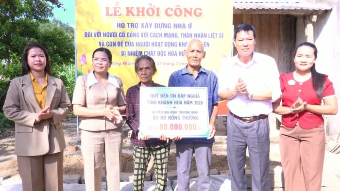 Xã Đông Khánh Sơn khởi công xây dựng nhà ở cho bệnh binh