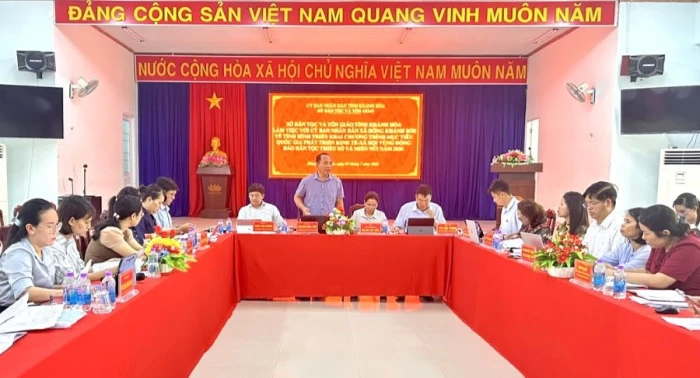 Sở Dân tộc và Tôn giáo tỉnh Khánh Hòa làm việc với xã Đông Khánh Sơn