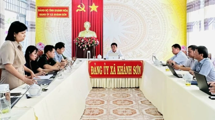 Hội nghị Ban chỉ đạo chuyển đổi số xã Khánh Sơn 6 tháng đầu năm 2026