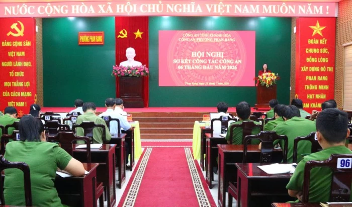 Công an phường Phan Rang sơ kết công tác 6 tháng đầu năm 2026
