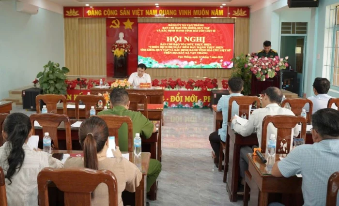 Xã Vạn Thắng triển khai thực hiện nhiệm vụ "Chiến dịch 500 ngày đêm đẩy mạnh thực hiện tìm kiếm, quy tập và xác định danh tính hài cốt liệt sĩ”