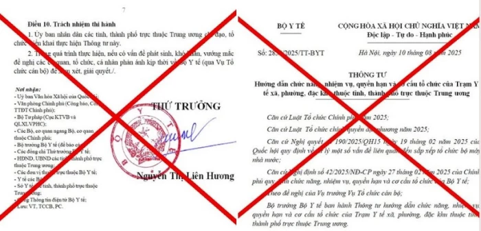 Bộ Y tế cảnh báo về văn bản giả mạo liên quan chức năng, nhiệm vụ của trạm y tế xã, phường