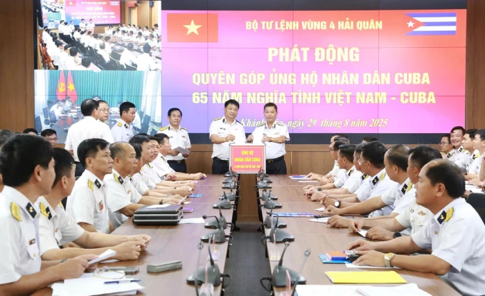 Vùng 4 Hải quân phát động ủng hộ nhân dân Cuba