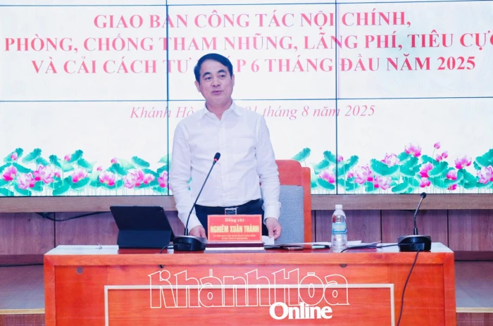 Giao ban công tác nội chính, phòng, chống tham nhũng, lãng phí, tiêu cực và cải cách tư pháp
