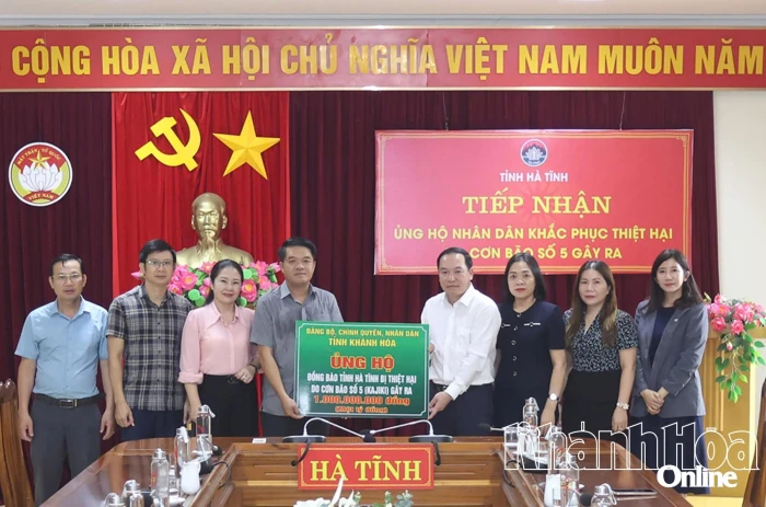Tỉnh Khánh Hòa hỗ trợ Hà Tĩnh 1 tỷ đồng khắc phục hậu quả thiên tai