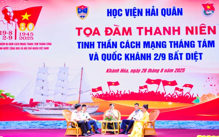 Học viện Hải quân tổ chức tọa đàm thanh niên “Tinh thần Cách mạng Tháng Tám và Quốc khánh 2-9 bất diệt”