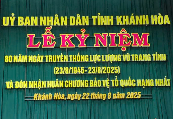 Sáng 22-8: Truyền hình trực tiếp Lễ kỷ niệm 80 năm Ngày truyền thống Lực lượng vũ trang tỉnh Khánh Hòa và đón nhận Huân chương Bảo vệ Tổ quốc hạng Nhất