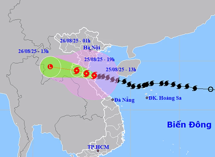 Bão số 5 trên khu vực bờ biển Nghệ An - Hà Tĩnh, khu vực biển Khánh Hòa có gió giật cấp 7