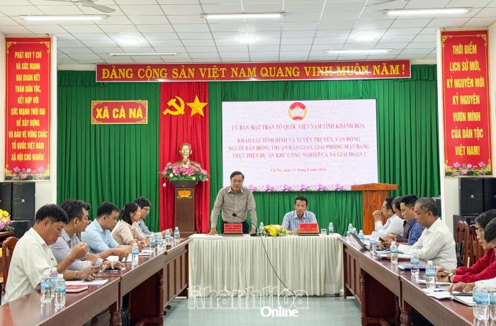 Khảo sát, tuyên truyền vận động bàn giao mặt bằng Dự án Khu Công nghiệp Cà Ná