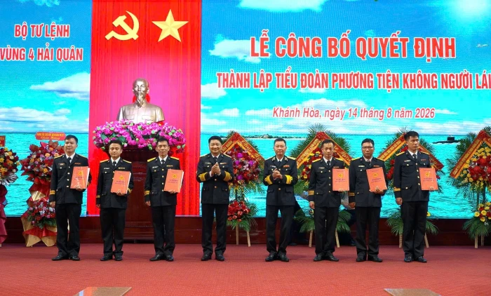 Vùng 4 Hải quân công bố quyết định thành lập Tiểu đoàn Phương tiện không người lái