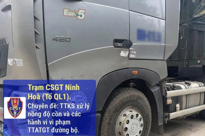 Xử lý xe ô tô tải đầu kéo từ tin báo của người dân