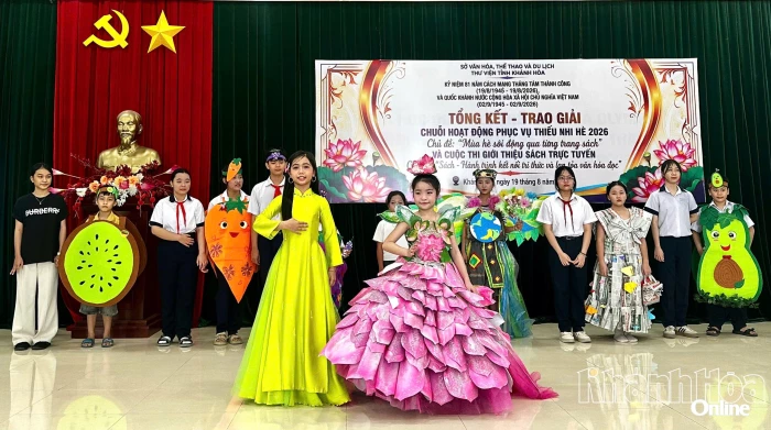 Thư viện tỉnh Khánh Hòa trao giải chuỗi hoạt động phục vụ thiếu nhi hè 2026