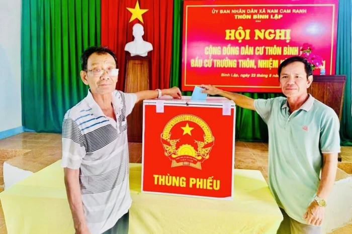 Hơn 6.100 cử tri xã Nam Cam Ranh tham gia bầu cử trưởng thôn