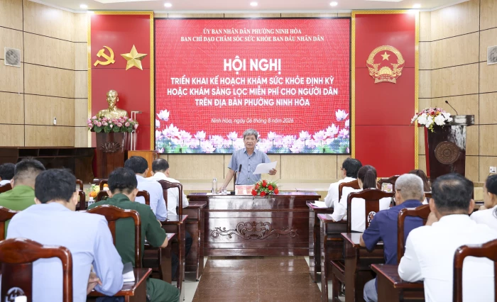Từ ngày 22-8, phường Ninh Hòa triển khai khám sức khỏe miễn phí cho người dân