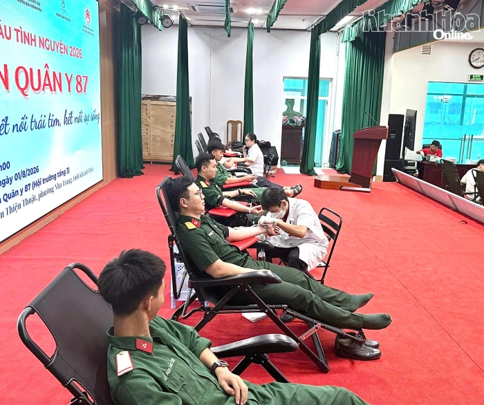 Bệnh viện Quân y 87 phối hợp tổ chức hiến máu tình nguyện
