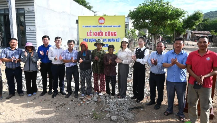Xã Thuận Bắc khởi công xây dựng nhà Đại đoàn kết cho hộ nghèo