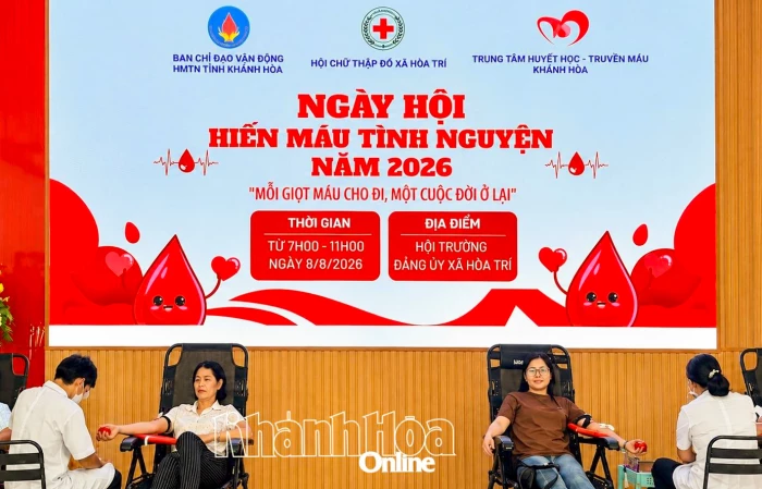 Xã Hòa Trí tổ chức ngày hội hiến máu tình nguyện