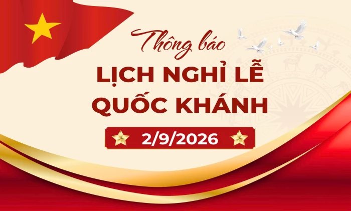 Thông báo nghỉ lễ và treo cờ Tổ quốc dịp Quốc khánh 2-9