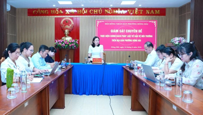 HĐND phường Đông Hải giám sát việc thực hiện chính sách, pháp luật về bảo vệ môi trường