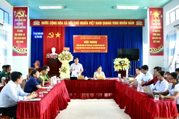 Xã Công Hải triển khai công tác tuyển chọn, gọi công dân nhập ngũ năm 2027