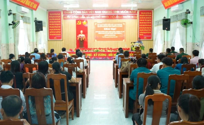 Xã Vạn Thắng bồi dưỡng kiến thức quốc phòng và an ninh cho 75 học viên