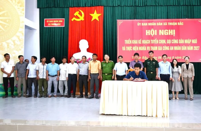 Xã Thuận Bắc triển khai kế hoạch tuyển chọn, gọi công dân nhập ngũ năm 2027
