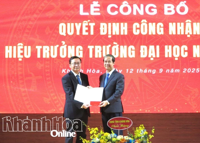 Trường Đại học Nha Trang công bố quyết định công nhận tân Hiệu trưởng