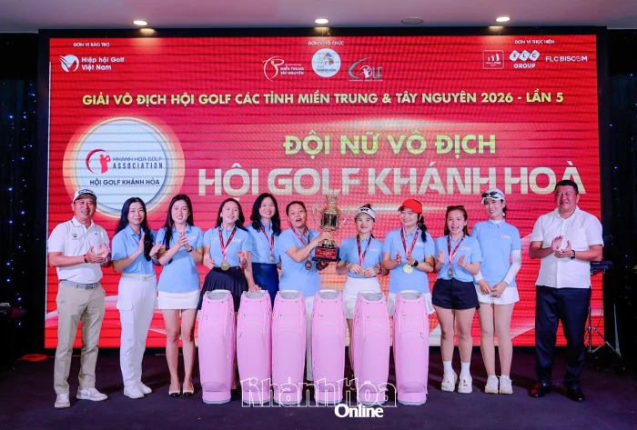 Giải vô địch Hội Golf các tỉnh miền Trung và Tây Nguyên năm 2026, lần 5: Hội Golf Khánh Hòa đoạt chức vô địch đội nữ
