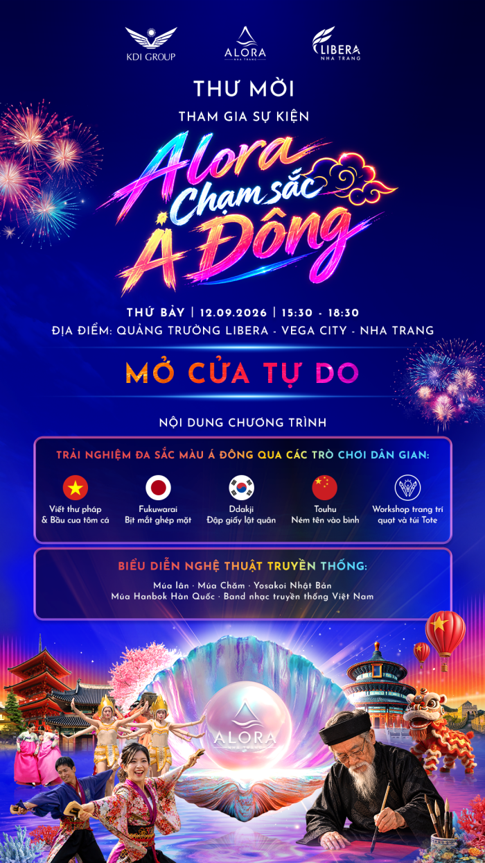 Điểm hẹn cuối tuần 12-9: “Chạm sắc Á Đông”, khám phá 4 nền văn hóa tại Libera Nha Trang