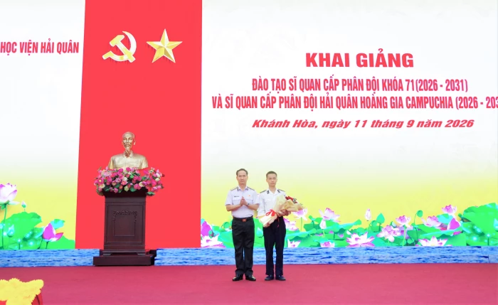 Học viện Hải quân khai giảng đào tạo sĩ quan cấp phân đội khóa 71 và Hải quân Hoàng gia Campuchia
