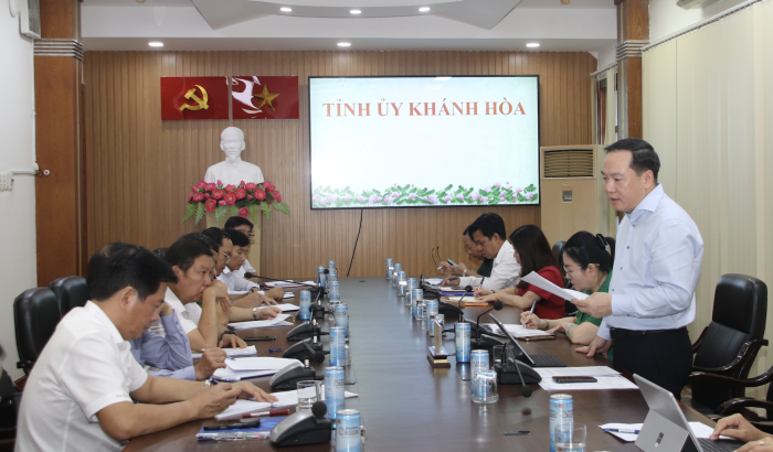 Thường trực Tỉnh ủy Khánh Hòa giao ban công tác tháng 9-2025