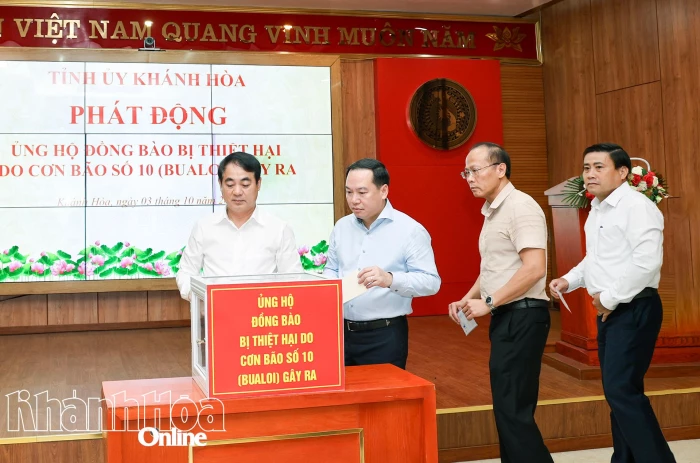 Khánh Hòa ủng hộ gần 2,4 tỷ đồng giúp đồng bào bị thiệt hại do cơn bão số 10
