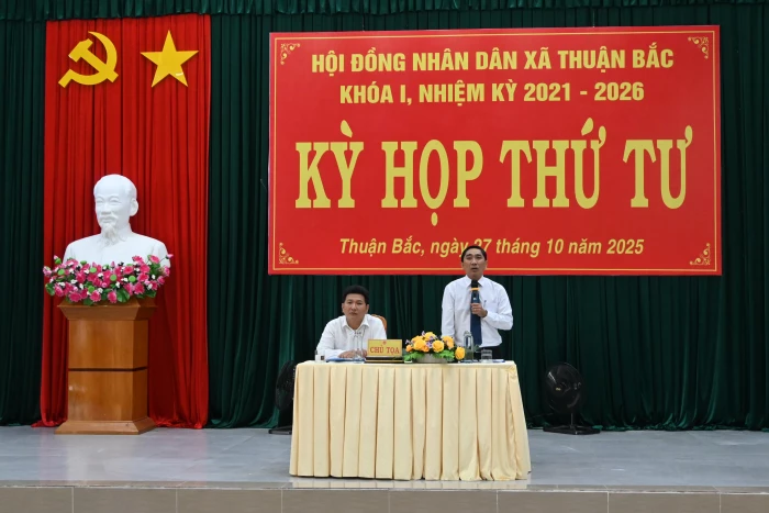Kỳ họp thứ 4 HĐND xã Thuận Bắc