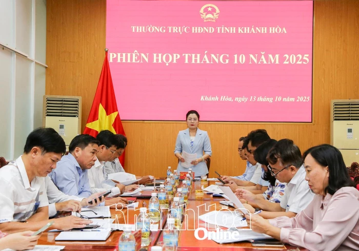 Phiên họp Thường trực HĐND tỉnh Khánh Hòa tháng 10-2025