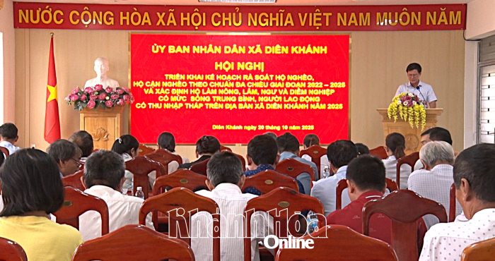 Xã Diên Khánh triển khai rà soát hộ nghèo, cận nghèo