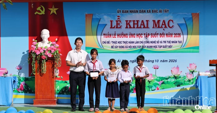 Xã Bác Ái Tây khai mạc Tuần lễ hưởng ứng học tập suốt đời