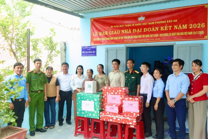 Phường Bảo An bàn giao nhà Đại đoàn kết cho hộ cận nghèo