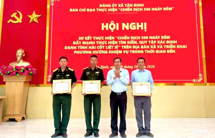Xã Tân Định sơ kết "Chiến dịch 500 ngày đêm"