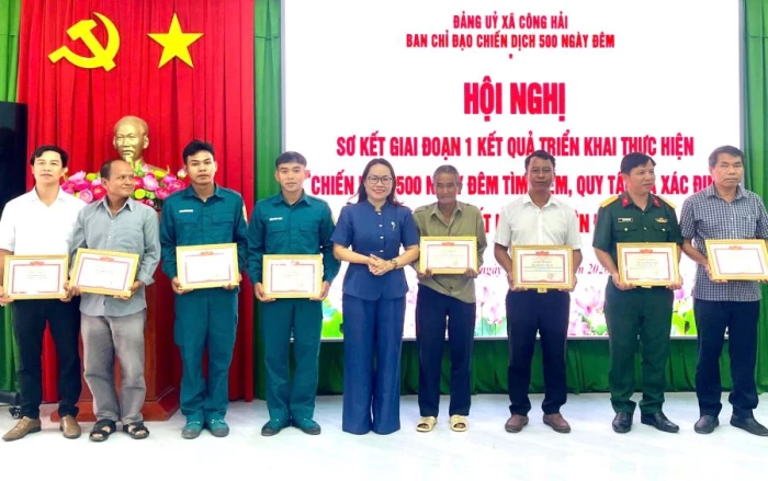 Xã Công Hải sơ kết "Chiến dịch 500 ngày đêm"