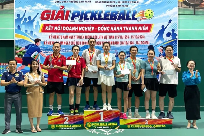 Giải pickleball “Kết nối doanh nghiệp - Đồng hành thanh niên” phường Cam Ranh năm 2026