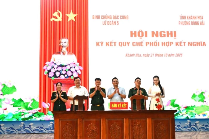 Lữ đoàn Đặc công nước 5 tổ chức hội nghị ký kết quy chế phối hợp kết nghĩa