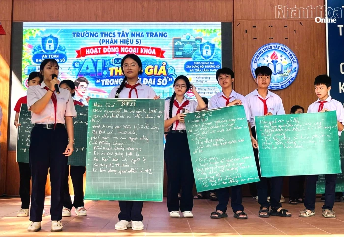 600 học sinh Trường THCS Tây Nha Trang được trang bị kiến thức về AI