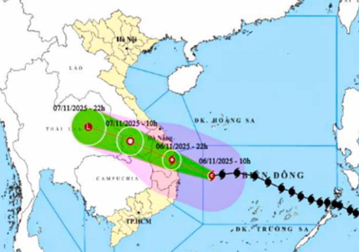 Cập nhật bão số 13 lúc 16h ngày 6-11