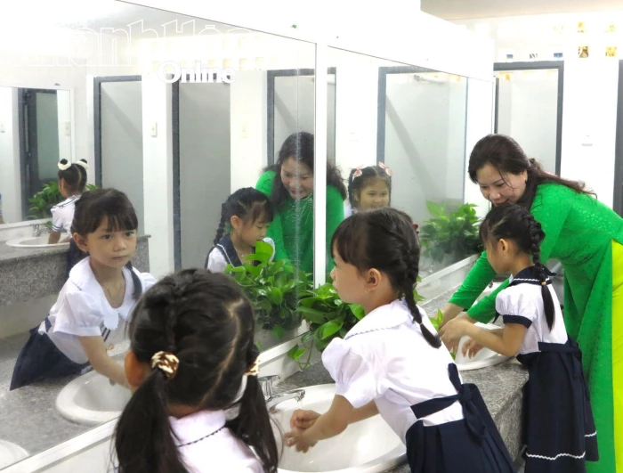 90% trường học có công trình nước sạch, vệ sinh đạt chuẩn