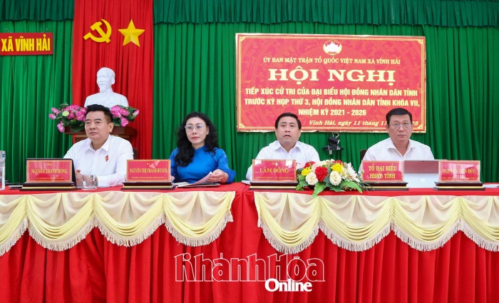 Đại biểu HĐND tỉnh tiếp xúc cử tri xã Vĩnh Hải