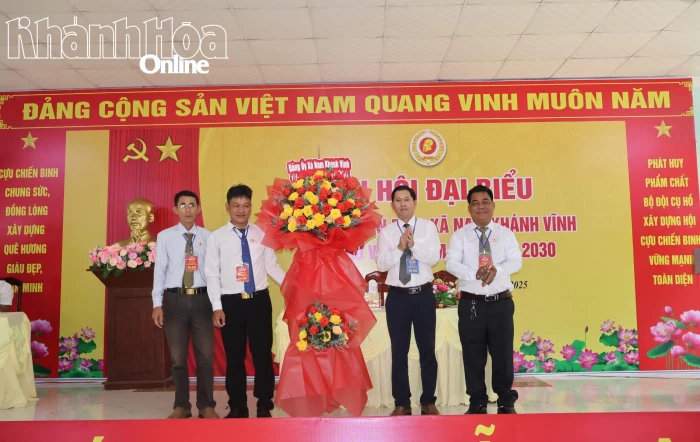 Đại hội đại biểu Hội Cựu chiến binh xã Nam Khánh Vĩnh lần thứ VIII