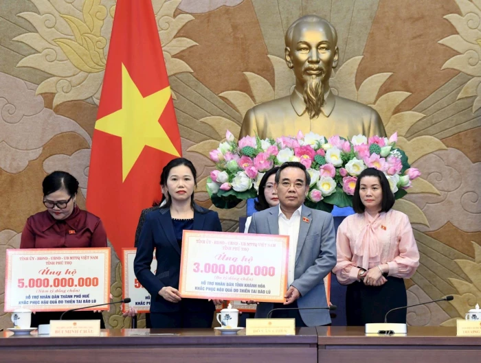 Tỉnh Phú Thọ hỗ trợ 3 tỷ đồng cho tỉnh Khánh Hòa khắc phục hậu quả thiên tai