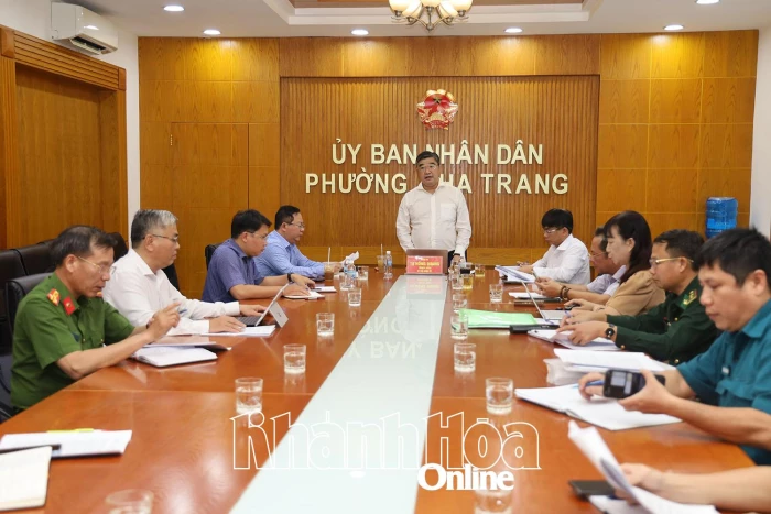 Phường Nha Trang kiểm tra thực địa, rà soát các phương án ứng phó với bão